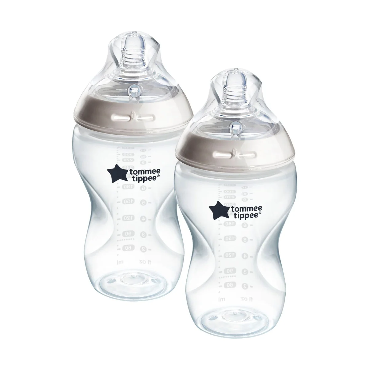 Tommee Tippee Natural Start Samosterilizačná Dojčenská Fľaša s ANTI-COLIC cumlíkom Stredný Prietok 340 ml 3m+, 2 ks 1×2 ks, dojčenská fľaša