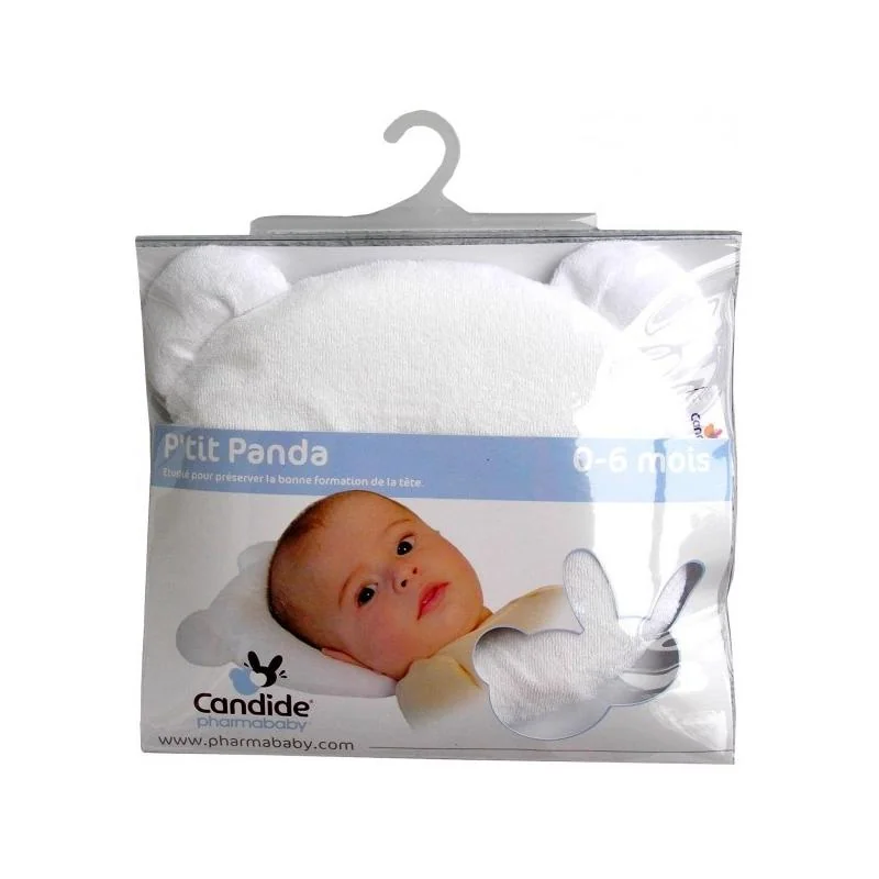CANDIDE - Vankúšik Panda 21x19 cm biely