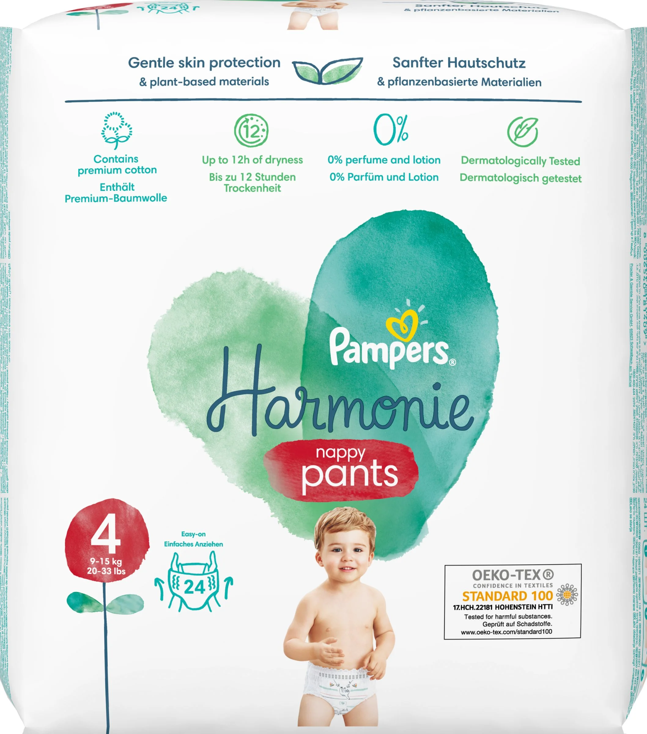 Pampers Harmonie Pants VP S4 24ks (9-15kg) 1×24 ks, plienkové nohavičky