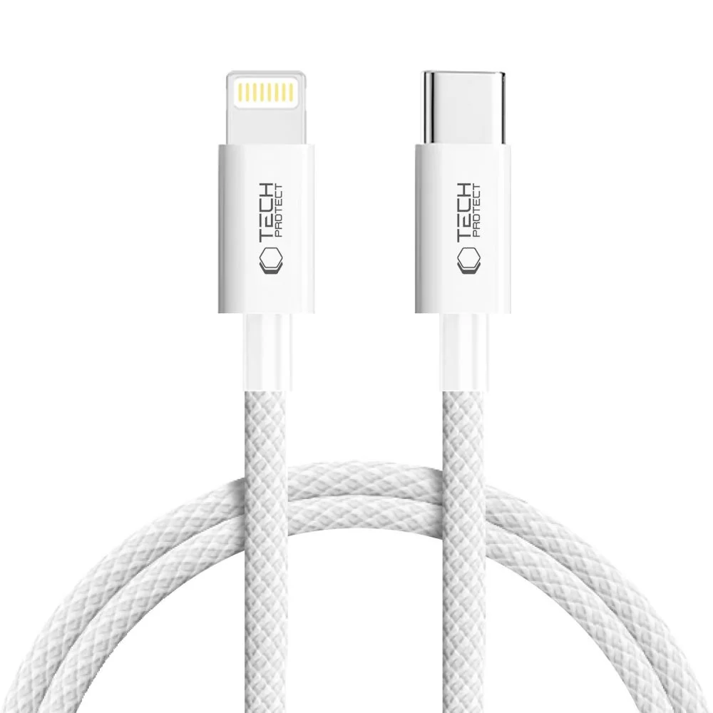 Tech-Protect Ultraboost Lite kábel USB-C / Lightning PD 27W / 3A 1m, sivý ivý