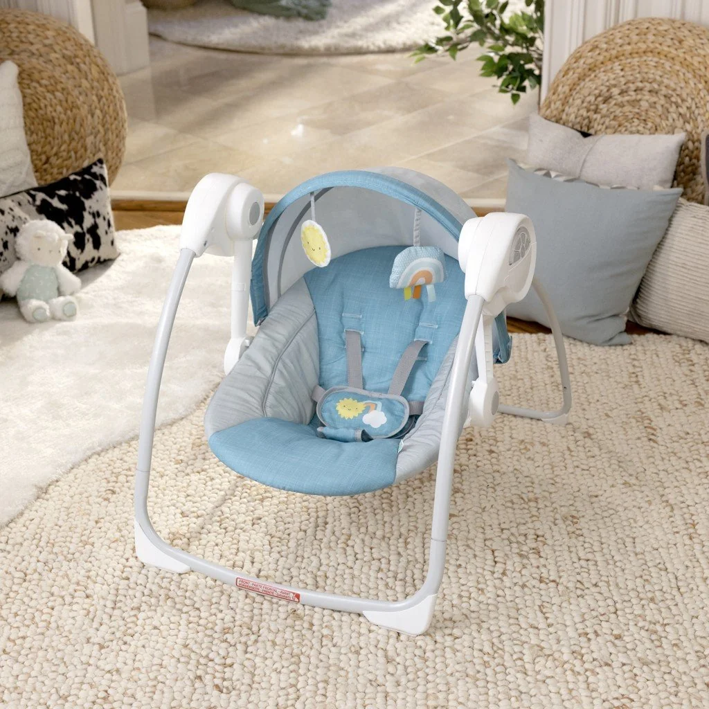 Hojdačka s melódiou Sun Valley™ Teal 0m+ do 9kg
