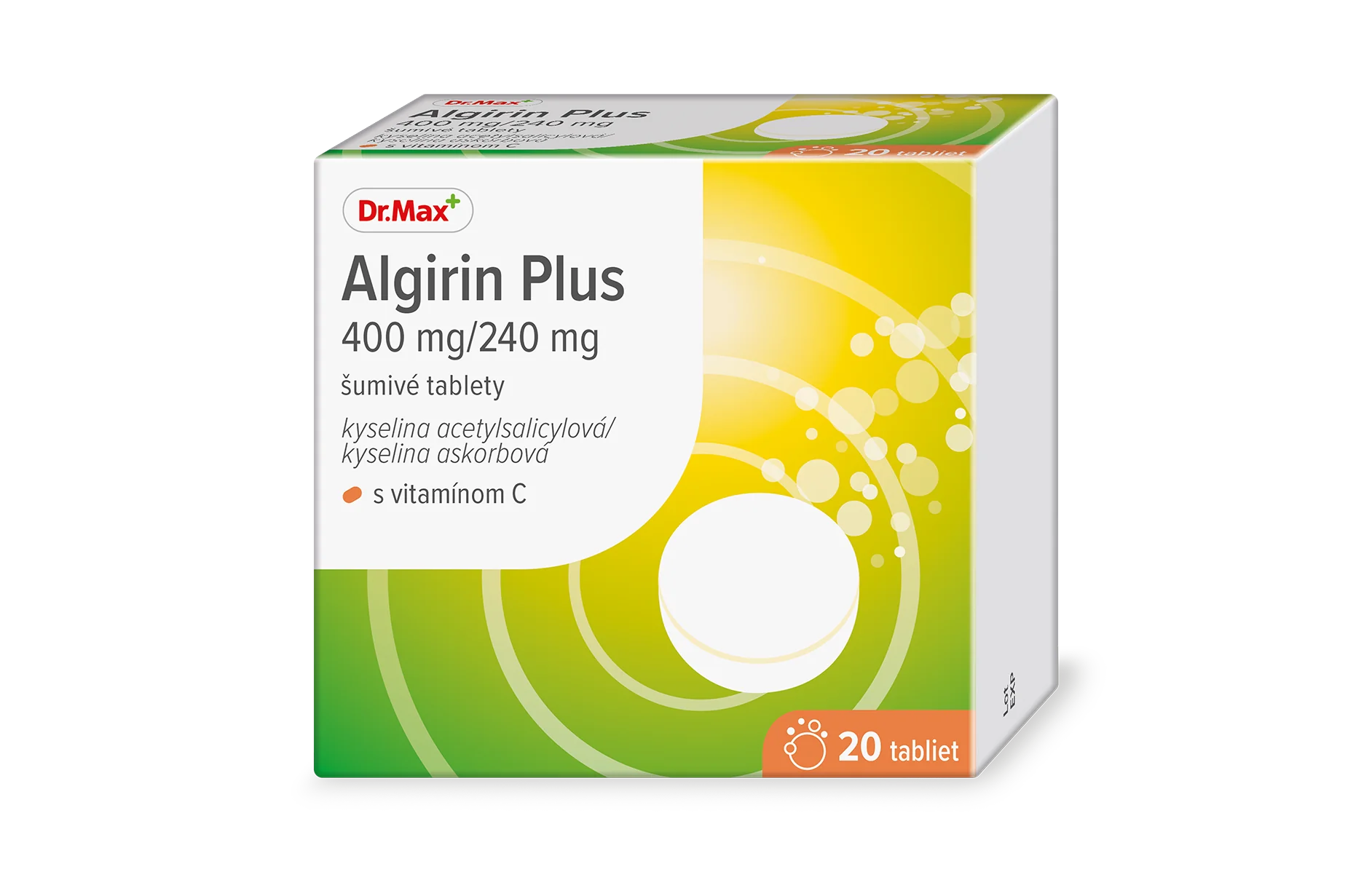 Dr. Max Algirin Plus 400 mg/240 mg 1×20 tbl eff, liek
