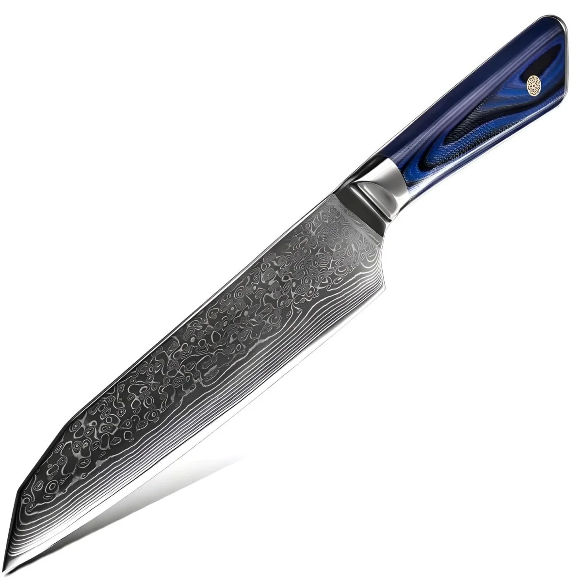 Damaškový kuchynský nôž Sasebo-Kiritsuke 32cm, čepeľ 19cm