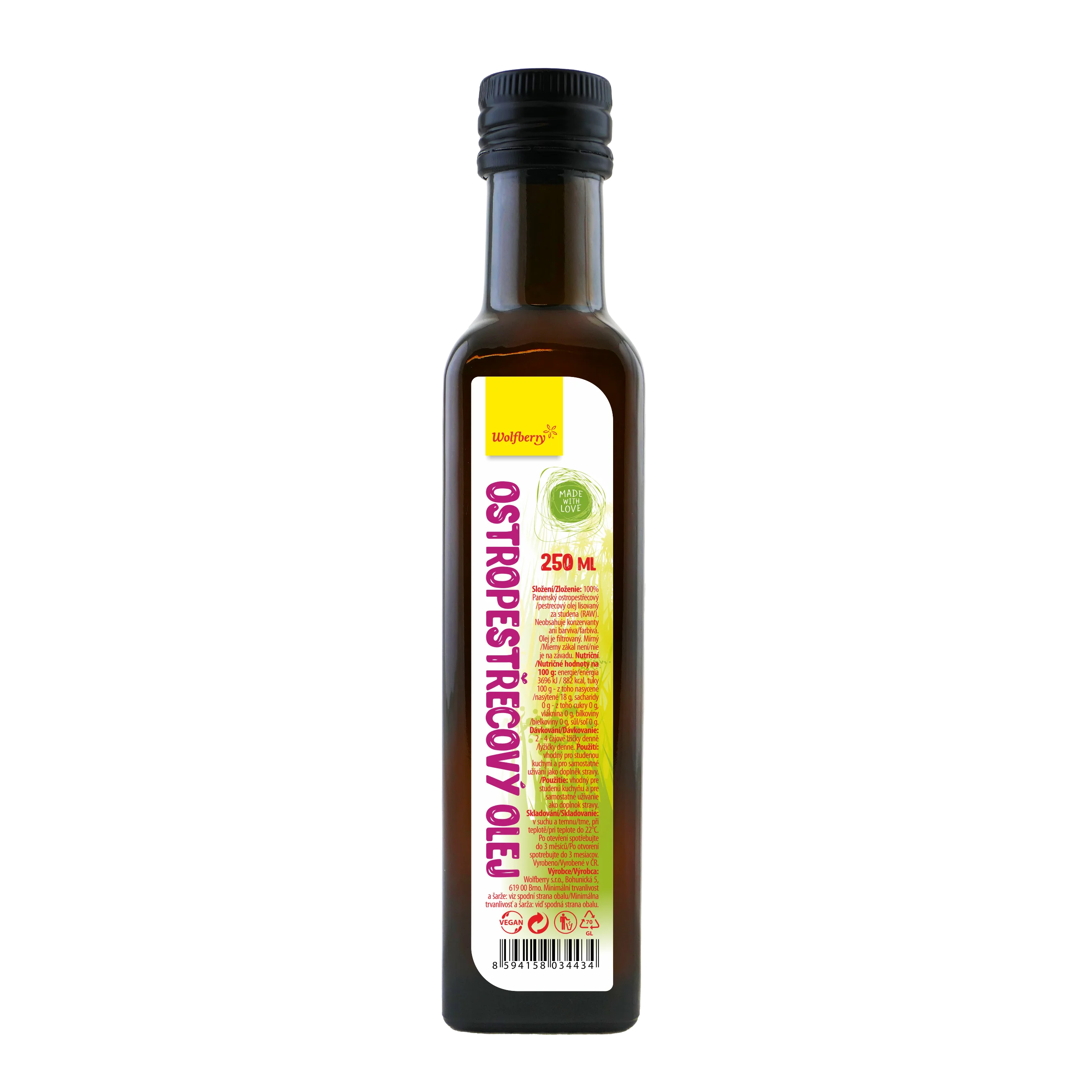 Wolfberry Ostropestrecový olej 250 ml