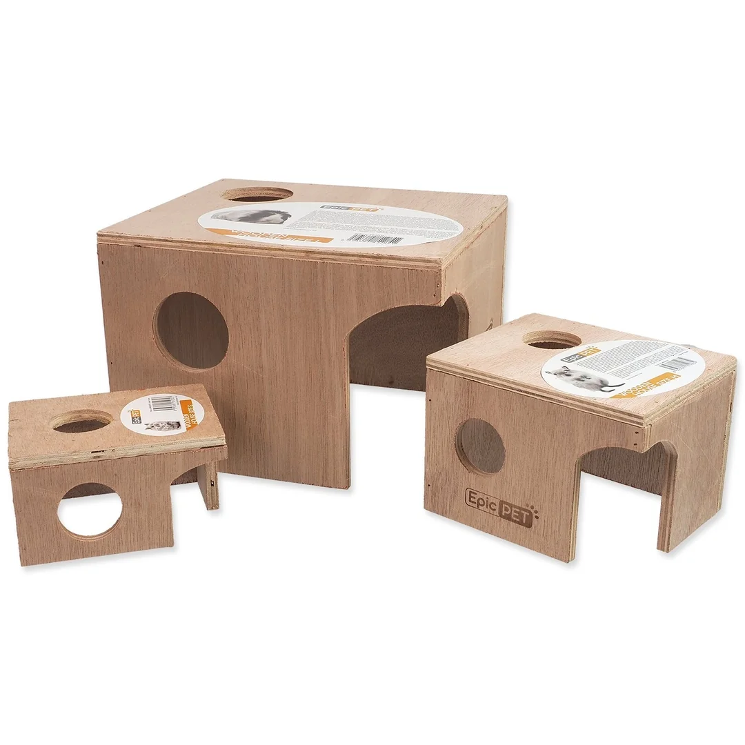 Domček Epic Pet drevený S 13cm