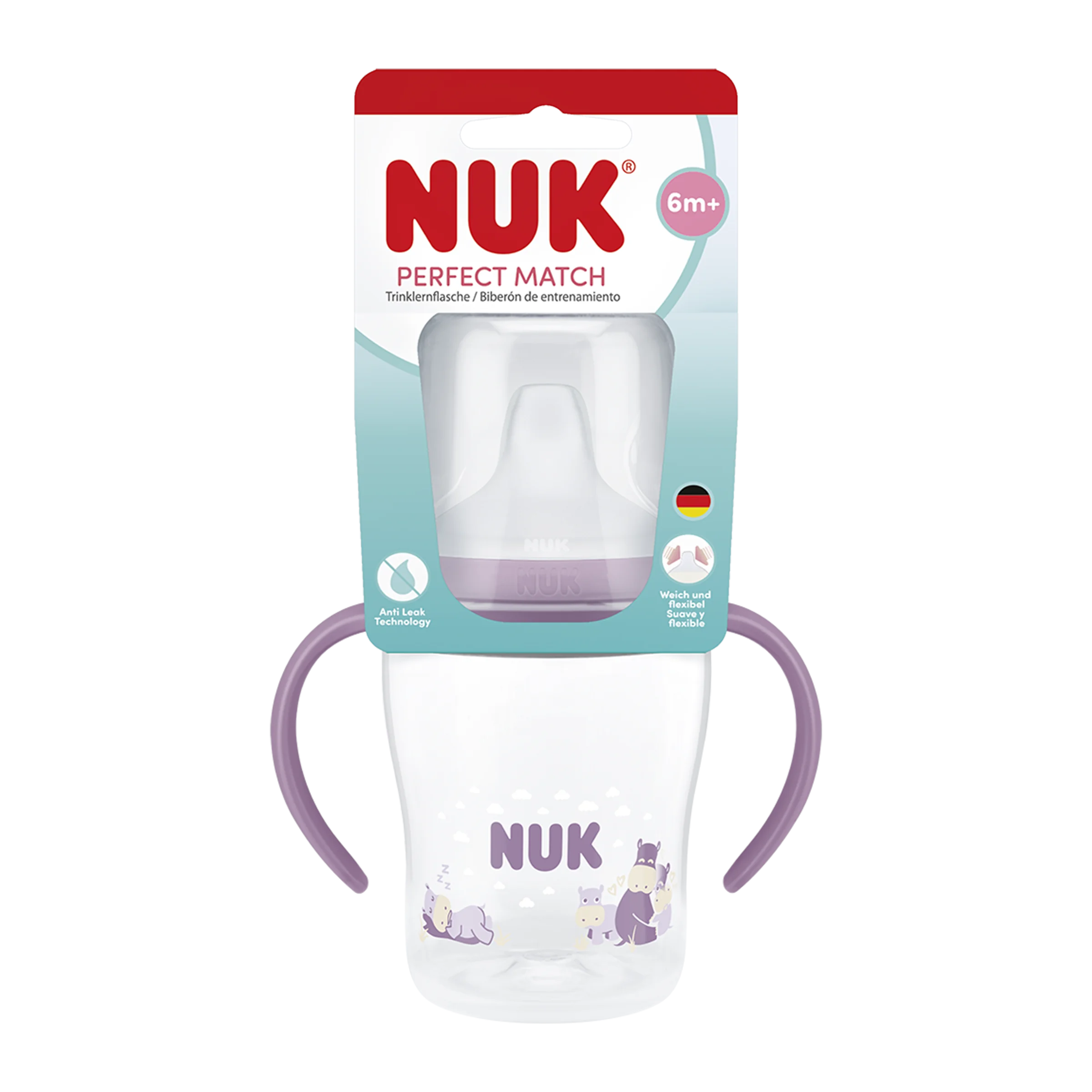 NUK flaša na učenie Perfect Match HIPPO 150 ml 1 ks