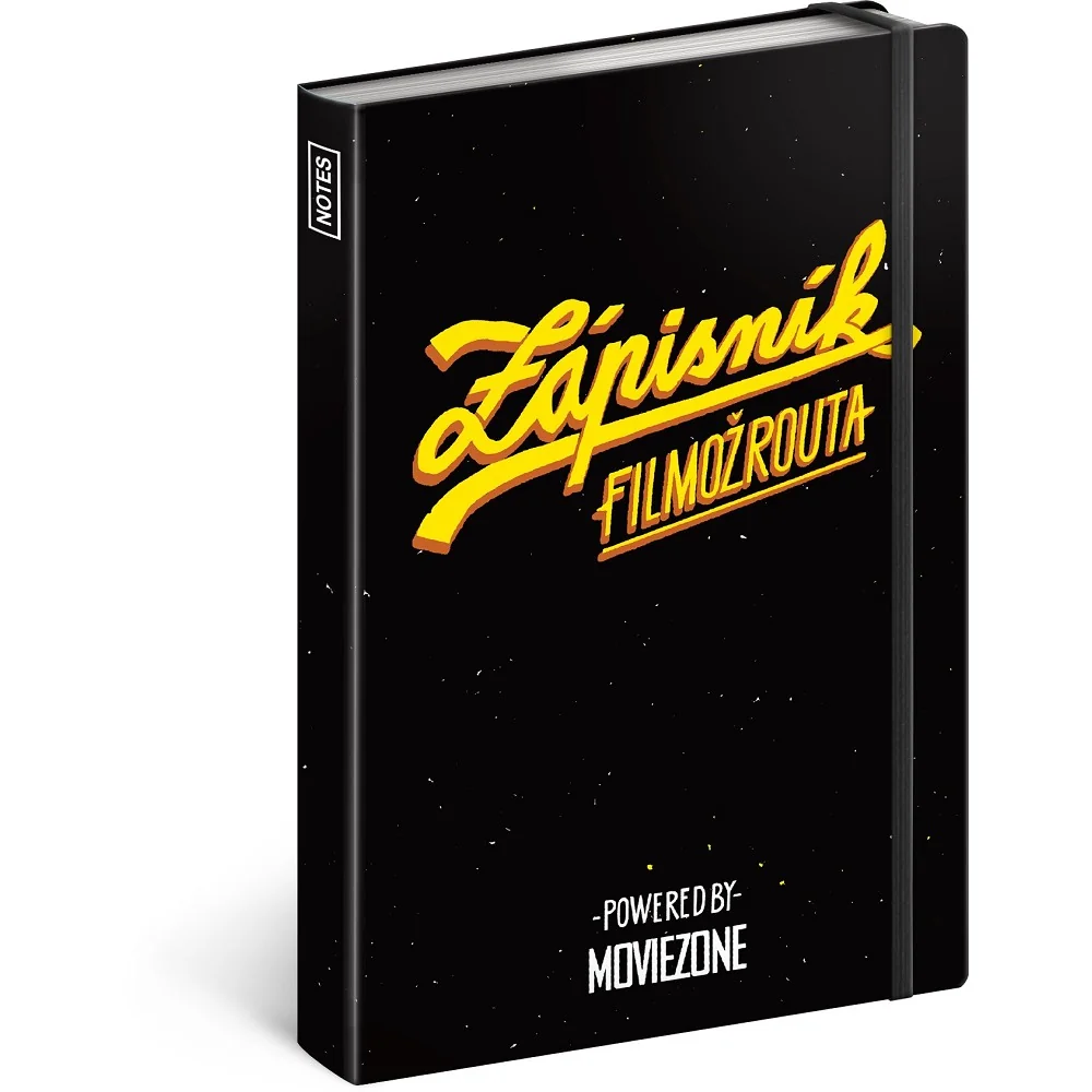 Zápisník pre filmových nadšencov Notes, 13 × 21 cm Čierny, linkovaný
