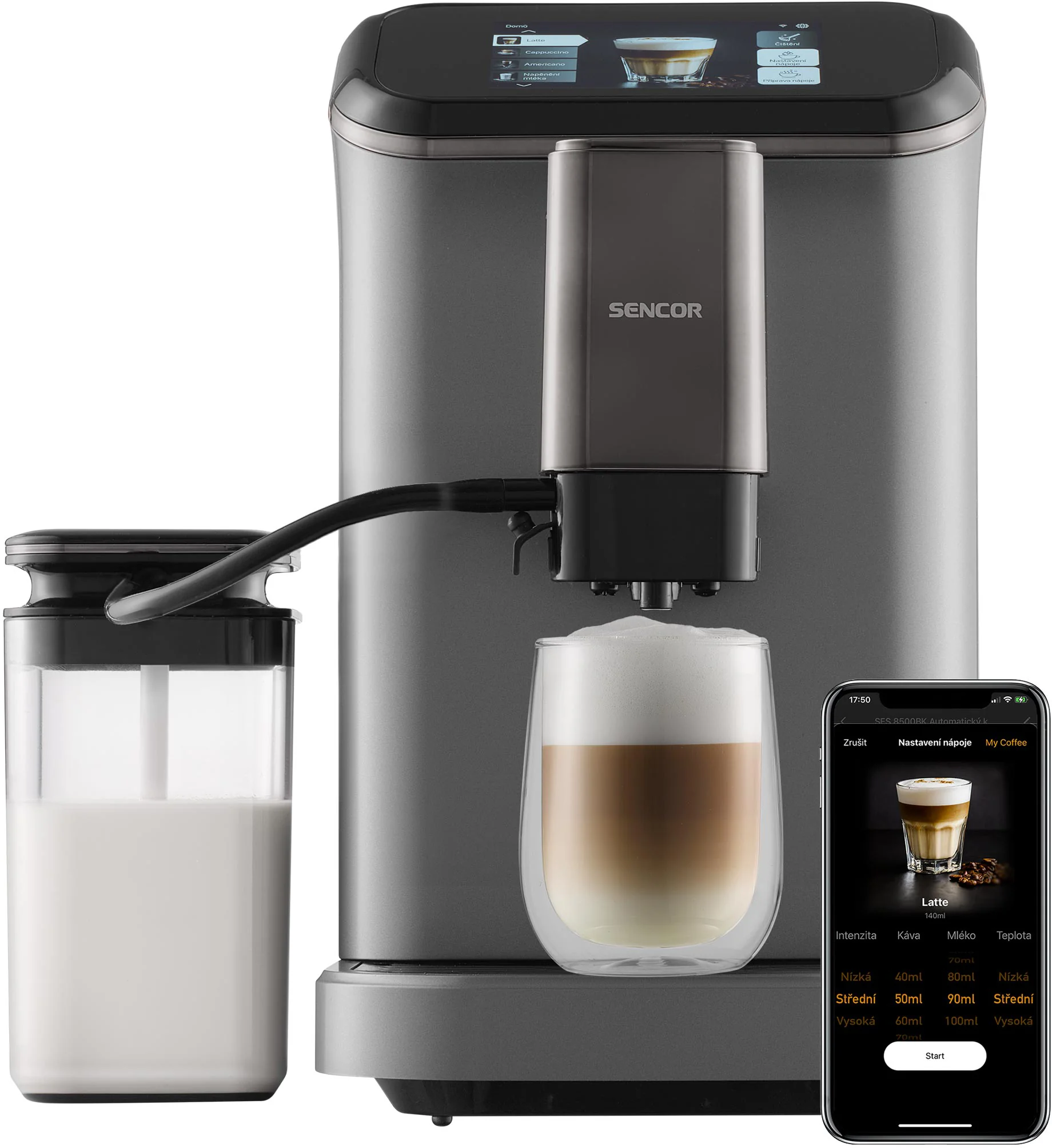 SENCOR SES 8500BK Automatické Espresso 1 ks