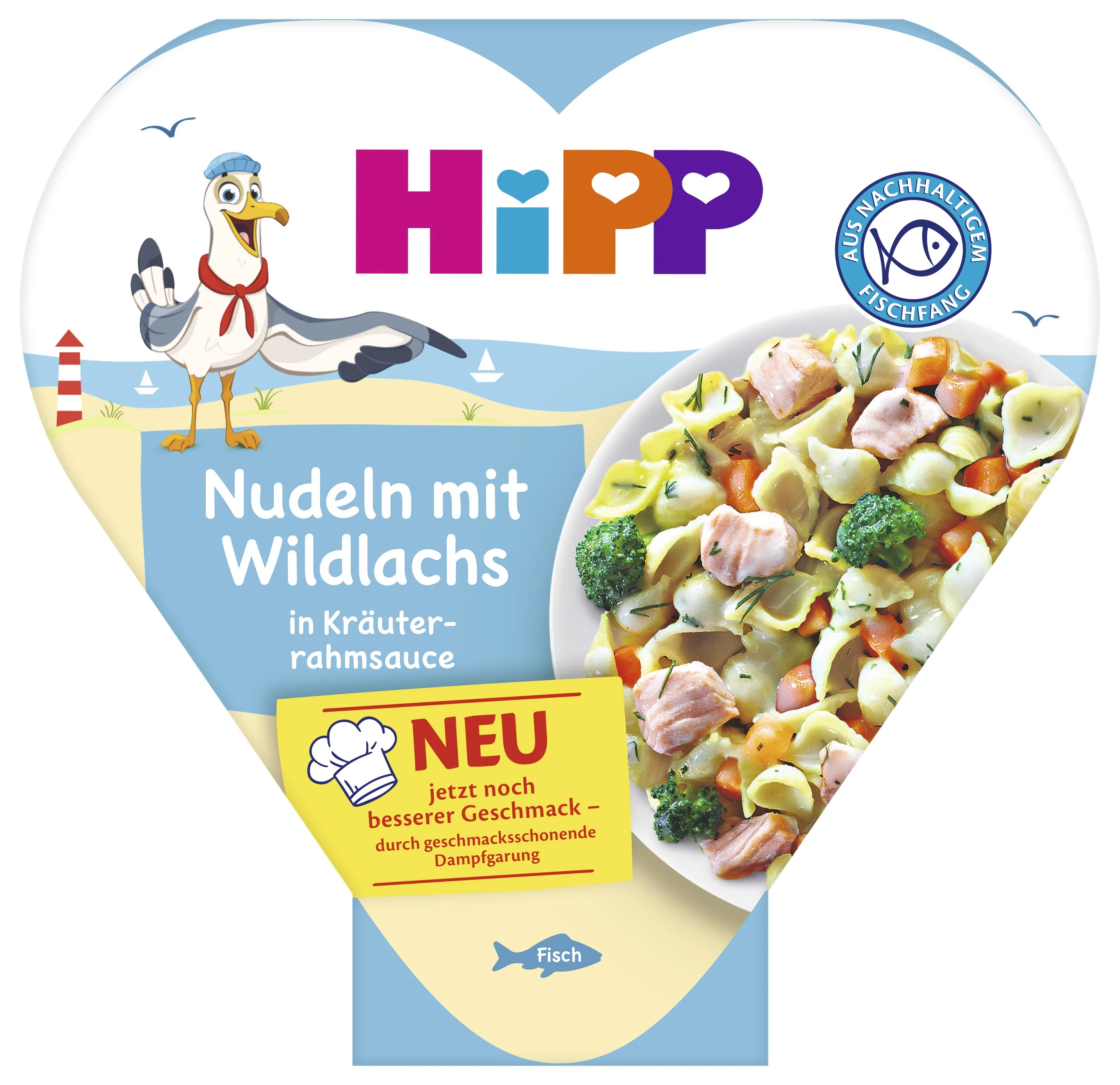 HIPP CESTOVINY S LOSOSOM A OMACKOU BYLINKY/SMOTANA 250G 250 g