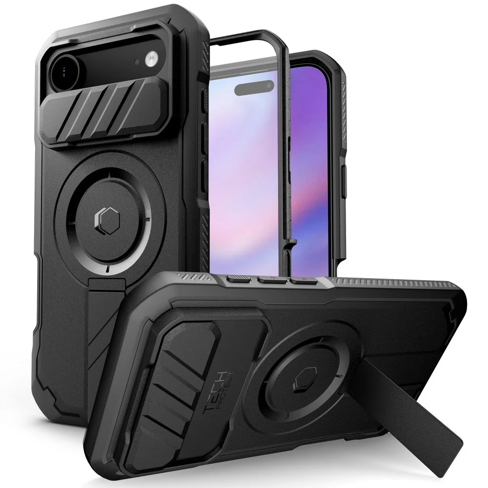 Tech-Protect Kevlar MagSafe kryt na iPhone 17 Air, čierny