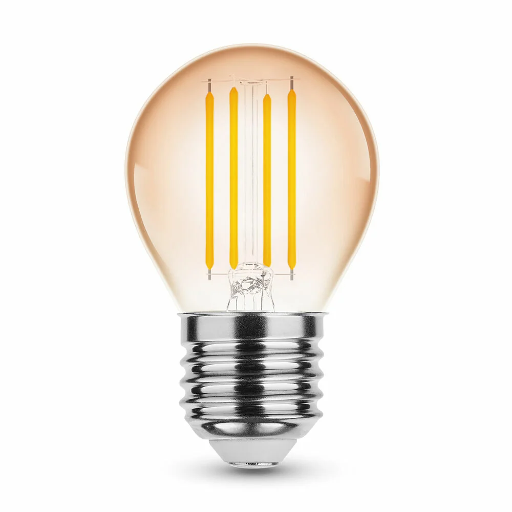 Modee LED Filament Amber Globe Mini G45 4W E27 360lm, teplá biela (ML-G45FA1800K4WE27)