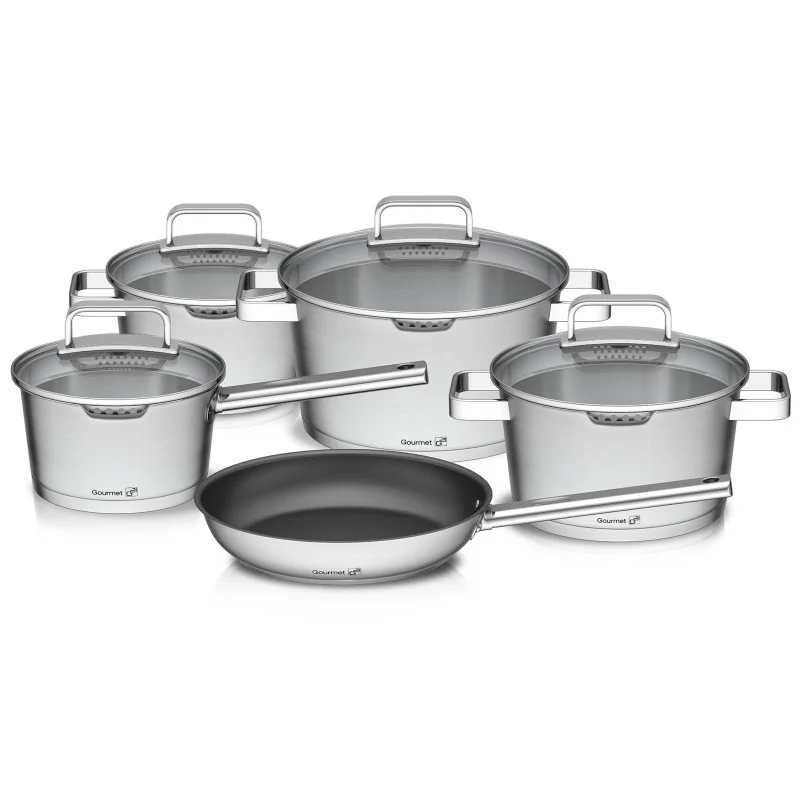 G21 Sada riadu Gourmet Magic s cedidlom, 9 dielov, nerez Gourmet Magic s cedidlom, 9 dielov, nerez G21-001N