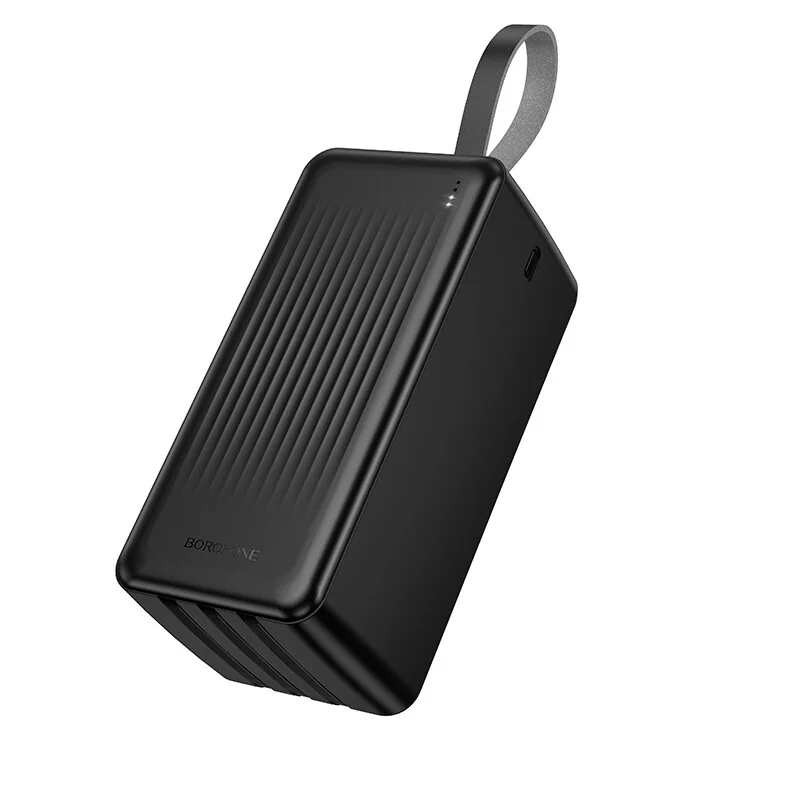 Borofone BJ79C Power Bank 50000mAh 1x USB + vstavané káble Lightning / USB-C 10W, čierne