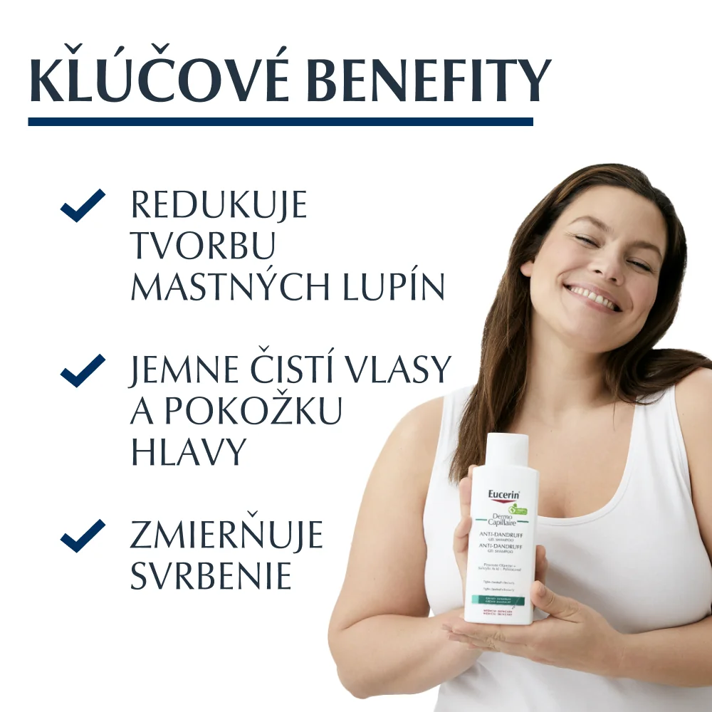 Eucerin DermoCapillaire proti mastným lupinám 1×250 ml, šampón