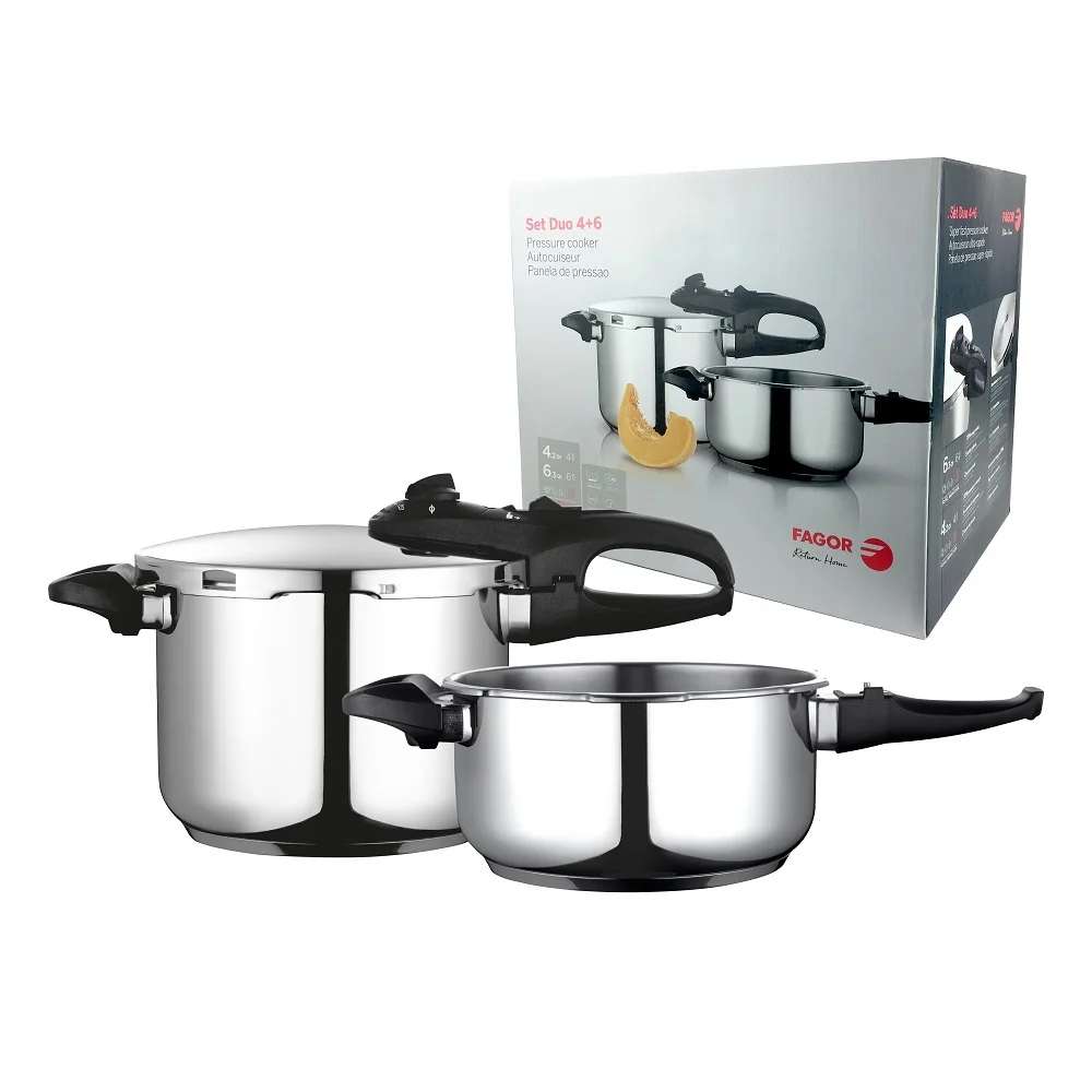 DUO sada tlakových hrncov 6+4 l