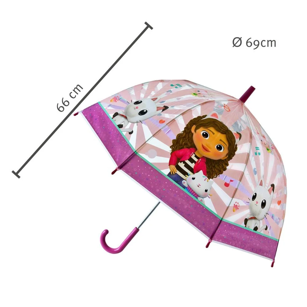 Detský dáždnik Gábinin kúzelný domček 45 cm, ružový