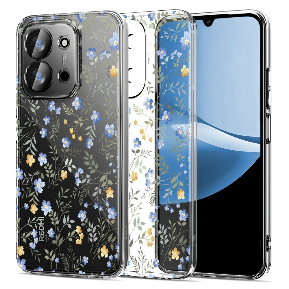 Tech-Protect FlexAir kryt na Xiaomi Redmi 15C (171mm), spring flowers