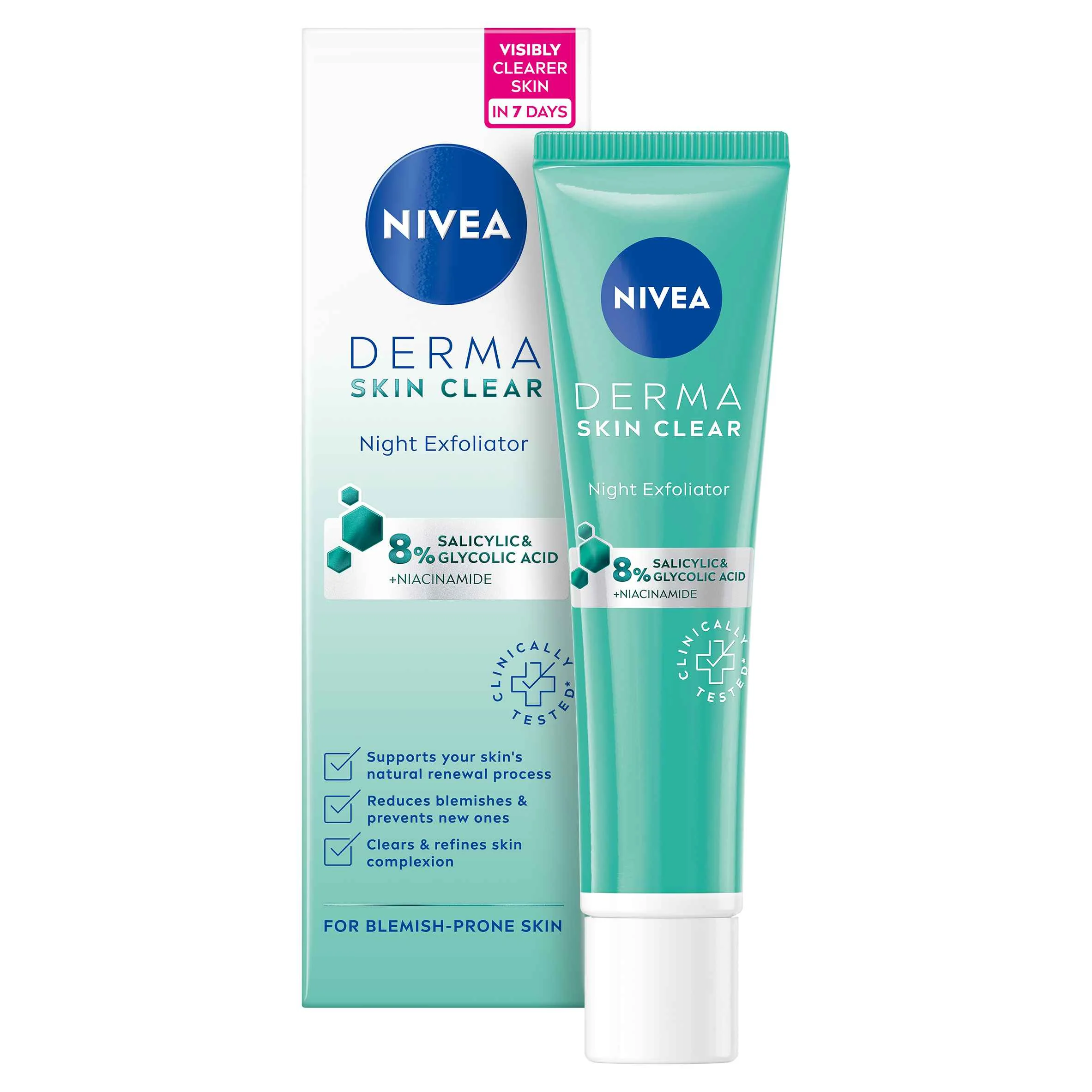 Nivea Derma Activate Exfoliator 40ml 1×40 ml, nočný exfoliátor