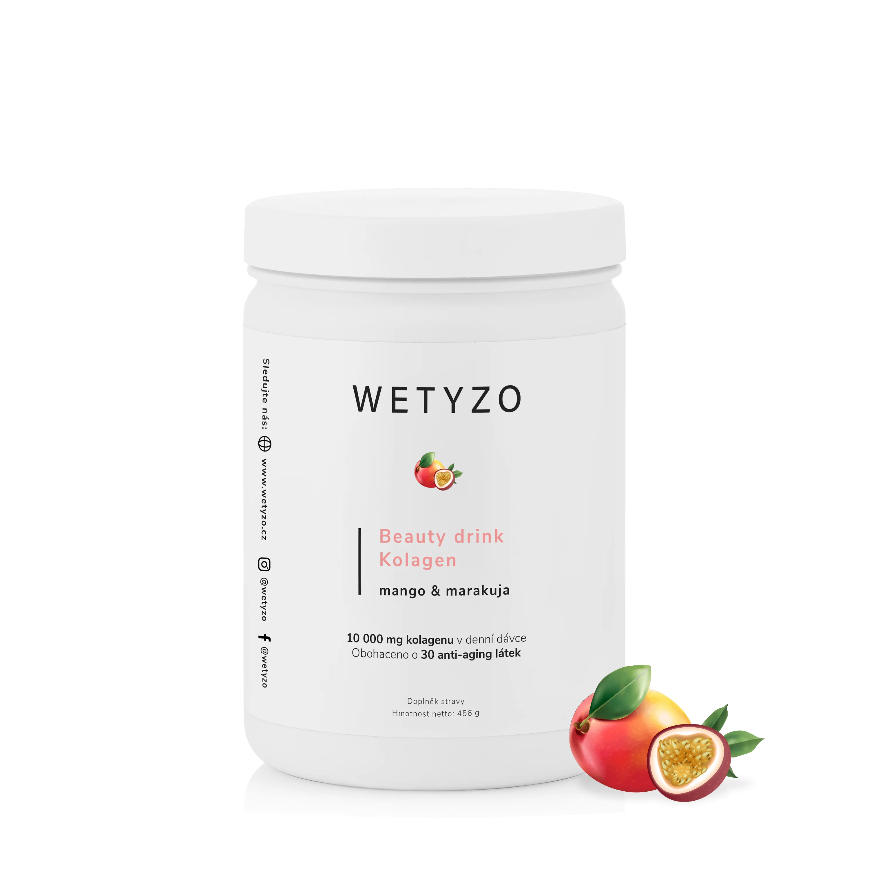 Kolagen Beauty Drink s vitamínmi pre vlasy, nechty a pleť mango & marakuja