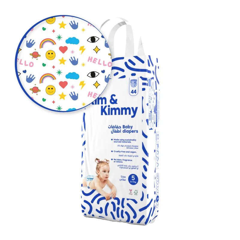 Kim & Kimmy - detské plienky, veľkosť 5, 12kg-17kg 44 ks