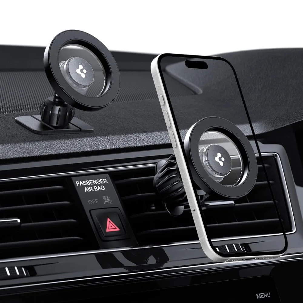 Spigen MFT13 Dashboard & Vent MagSafe držiak na mobil do auta, čierny