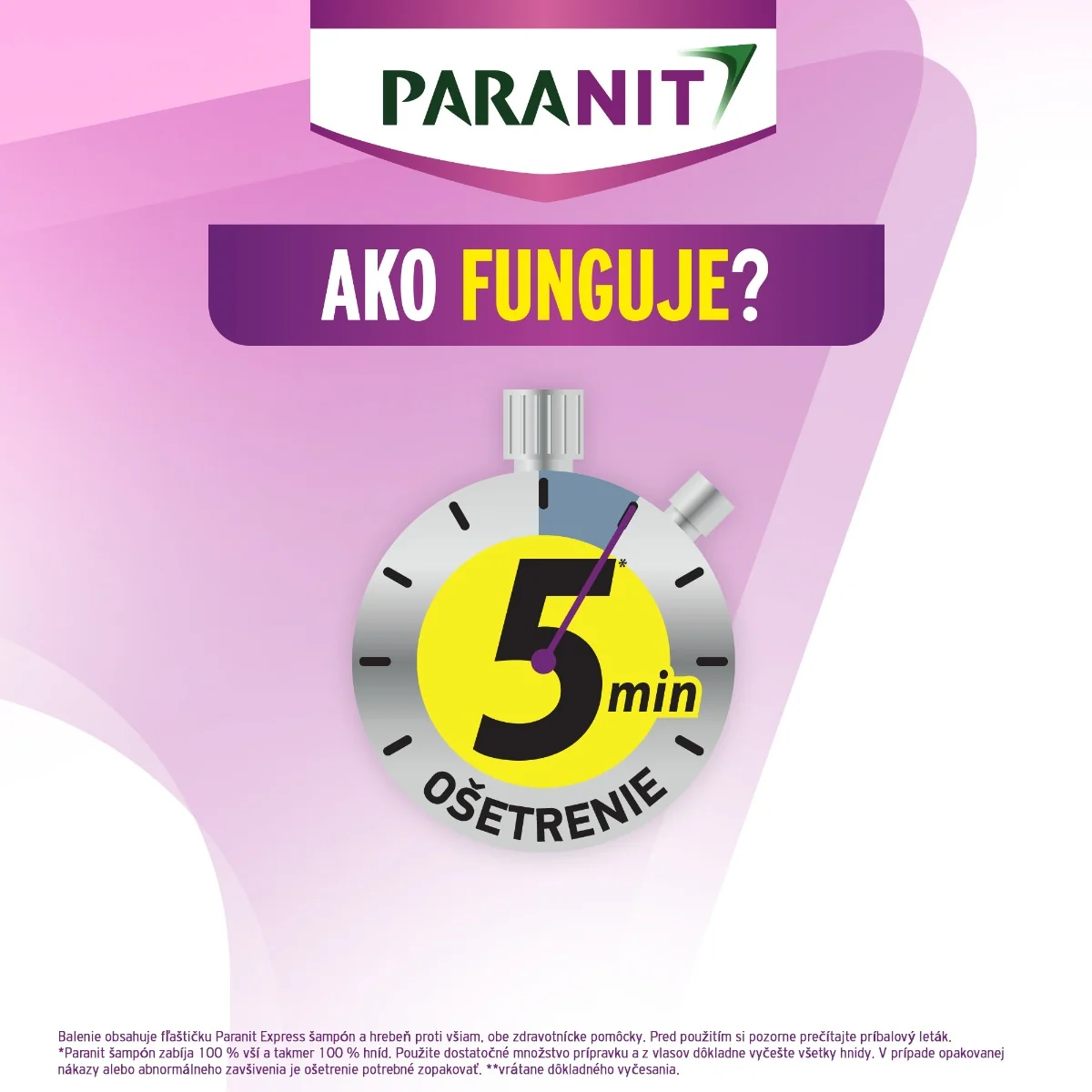 PARANIT Express Šampón + hrebeň 1×100 ml, prípravok proti všiam