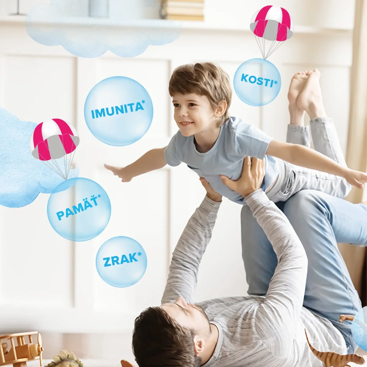 Dr. Max Kids Gummies Airplanes XXL 1×50+ 50 ks, ovocné želé s vitamínmi, zinkom a rutínom