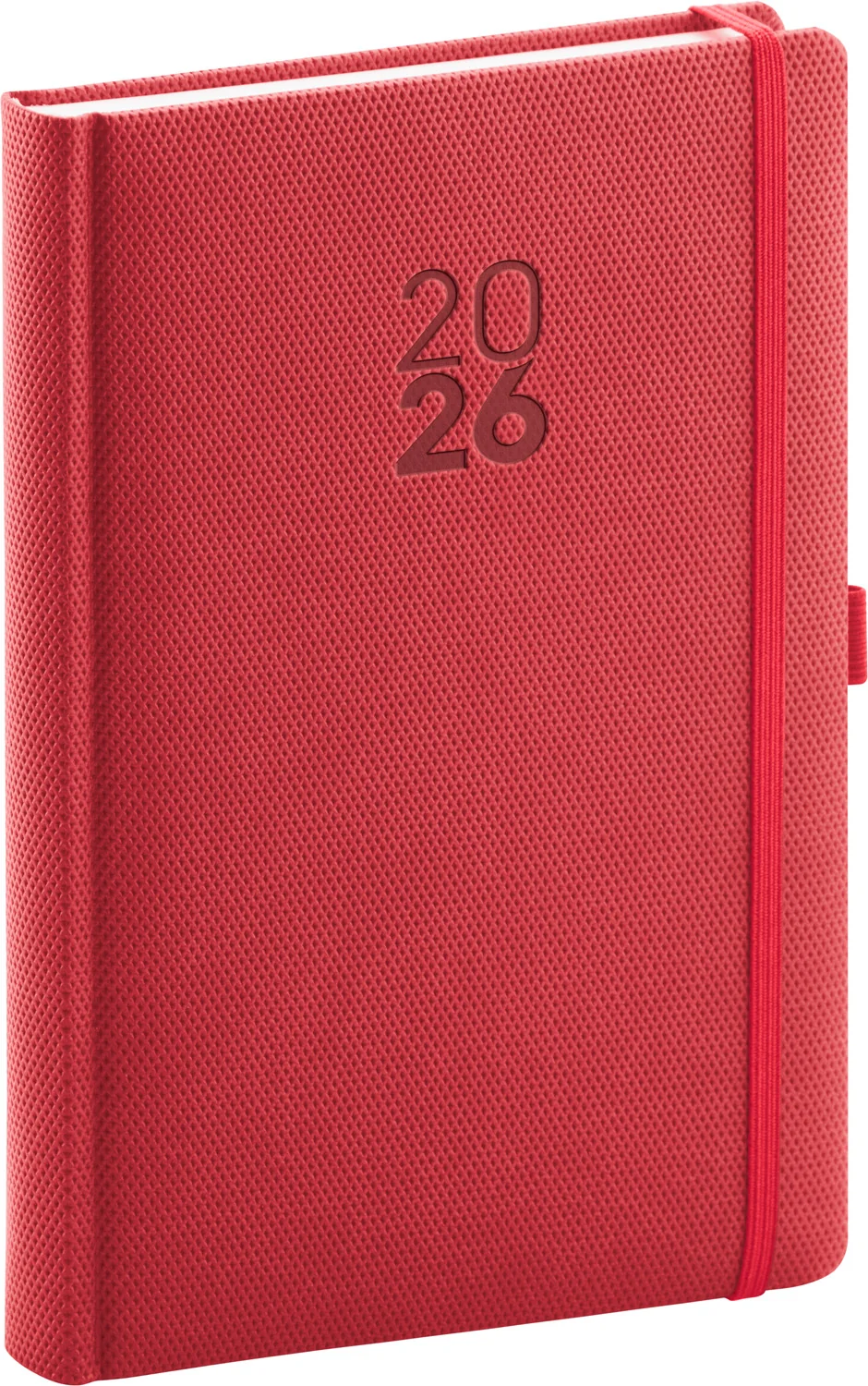 NOTIQUE Denný diár Diamante 2026, červený, 15 x 21 cm
