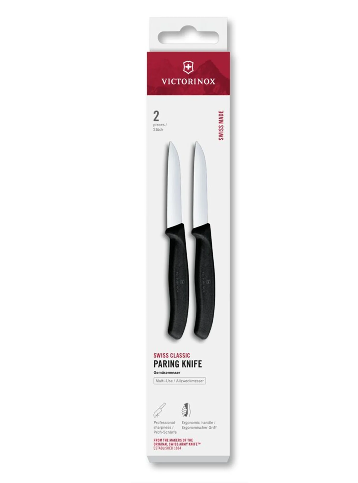Sada nožov na krájanie Swiss Classic, 2 ks, 8 cm, rovná čepeľ