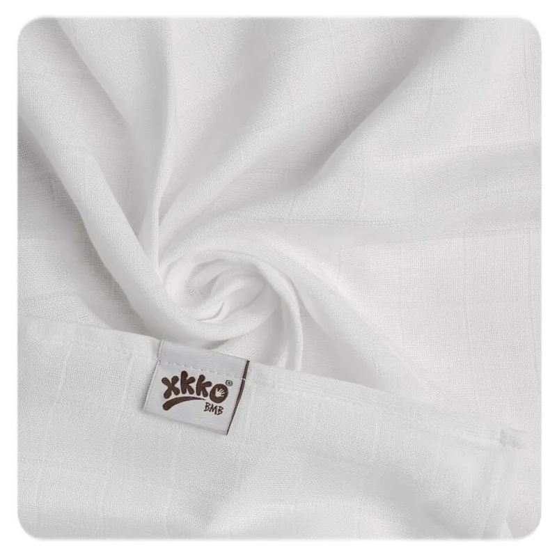 XKKO BMB Bambusová plienka White 70x70 (3ks)