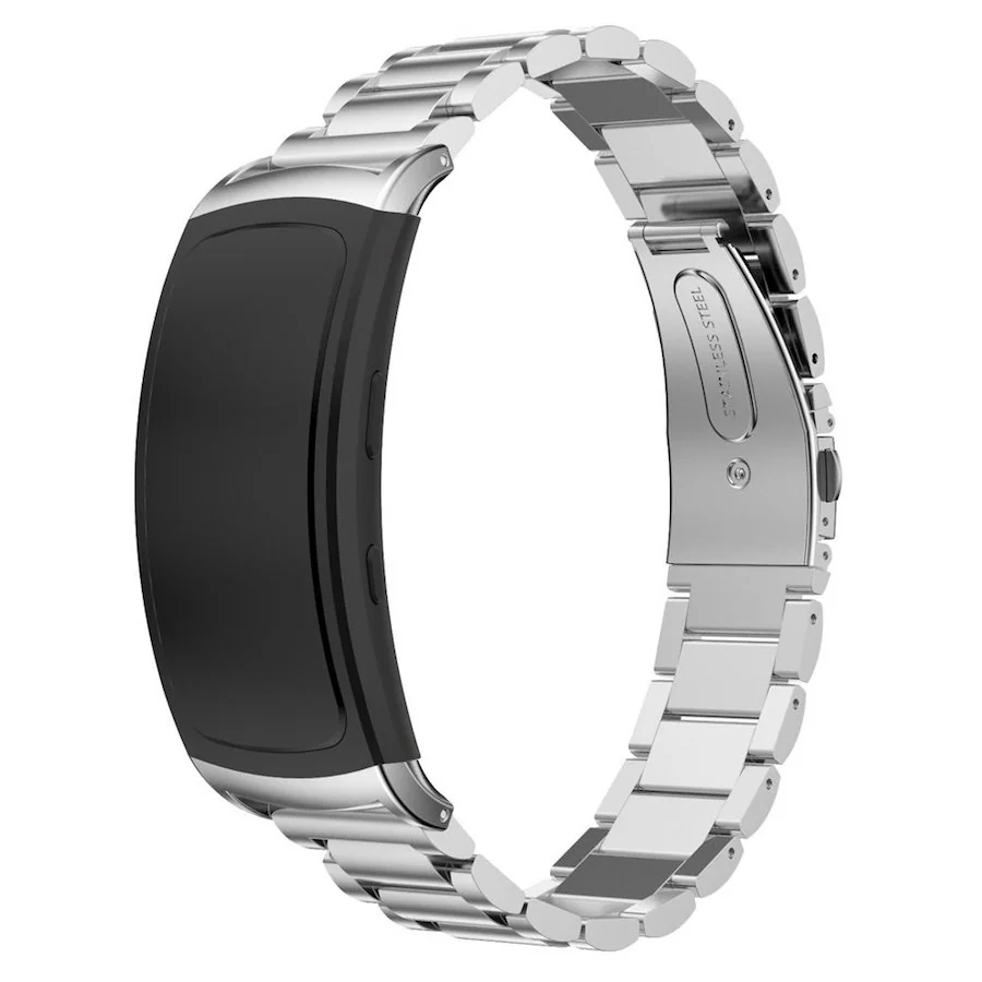 BStrap Stainless Steel remienok na Samsung Gear Fit 2 silver