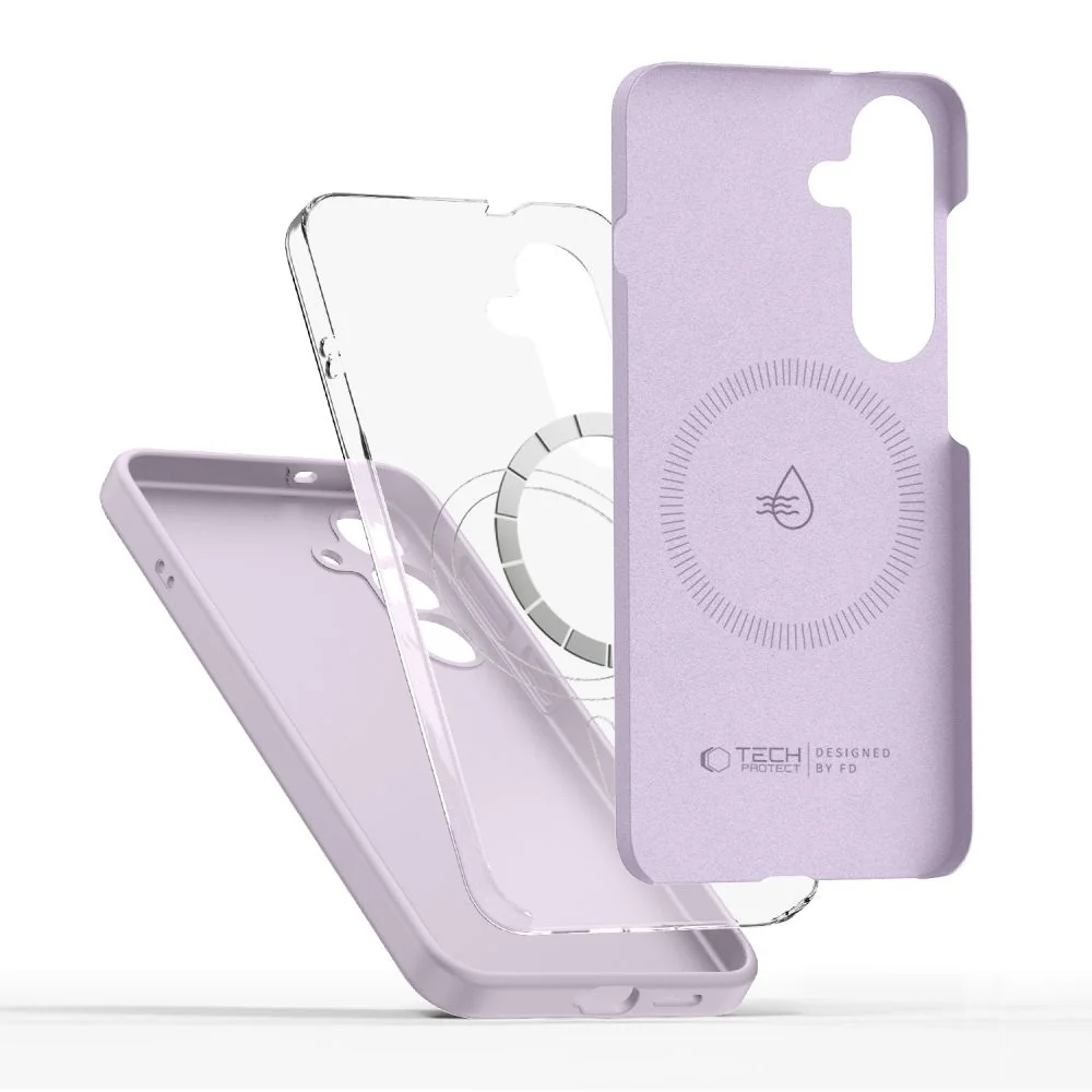 Tech-Protect Liquid Silicone MagSafe kryt na Samsung Galaxy S25 Plus, fialový fialový