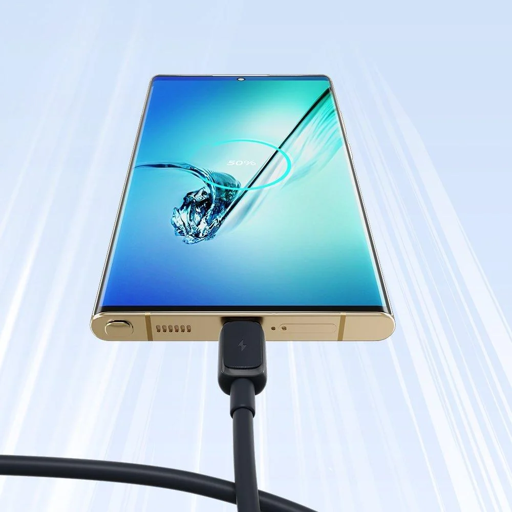 Micro USB kábel 2.4A 1.2m - čierna