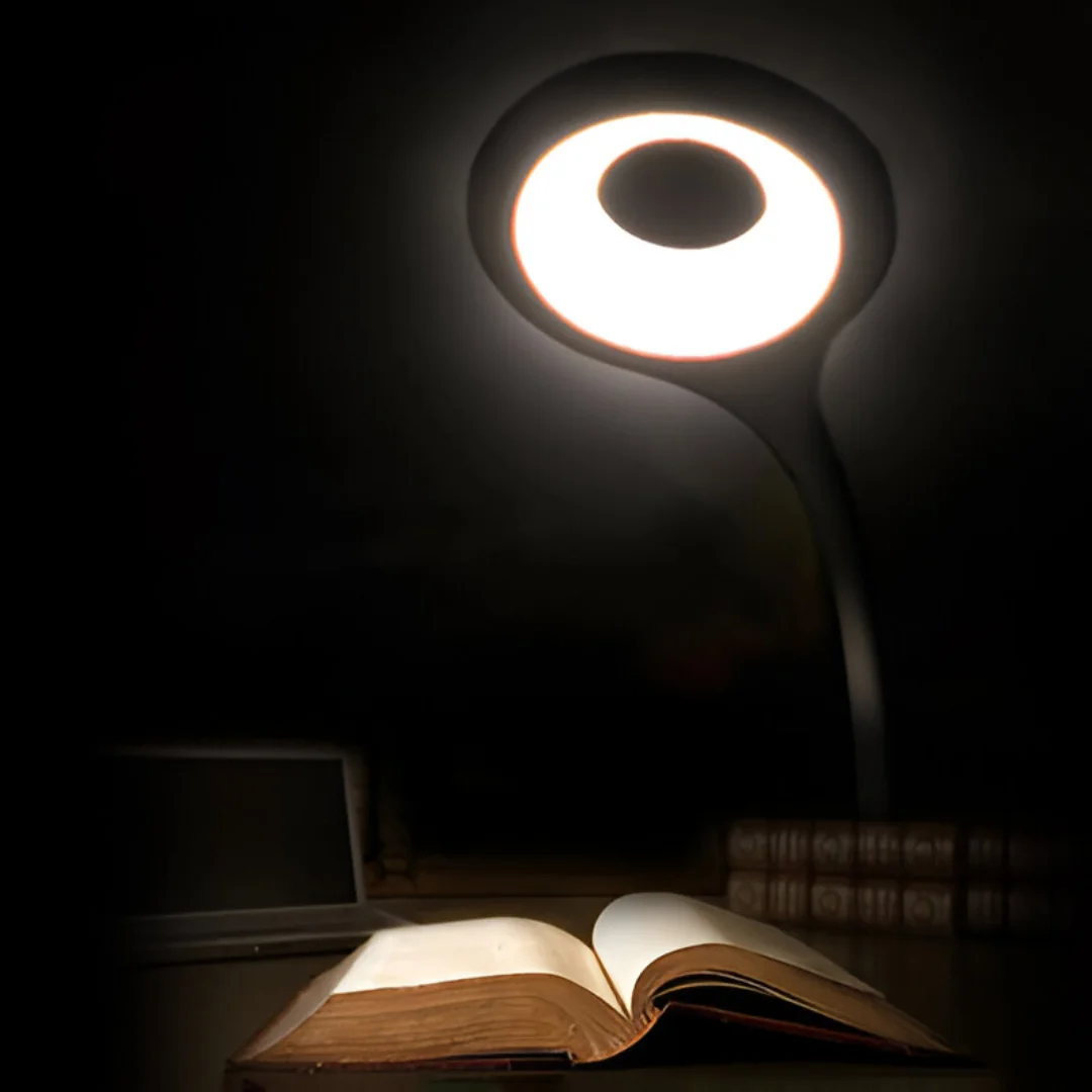 Livefy Reading LED lampa s klipom + kábel USB-C, čierna