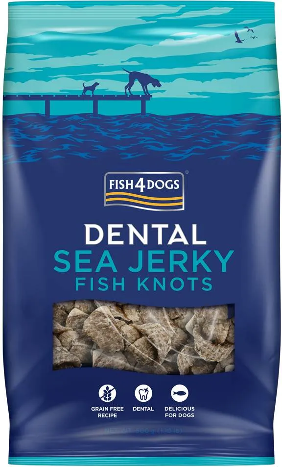 FISH4DOGS Dentálne pamlsky pre psy morská ryba - uzlíky 500g 1×500 g, dentálne pamlsky pre psy