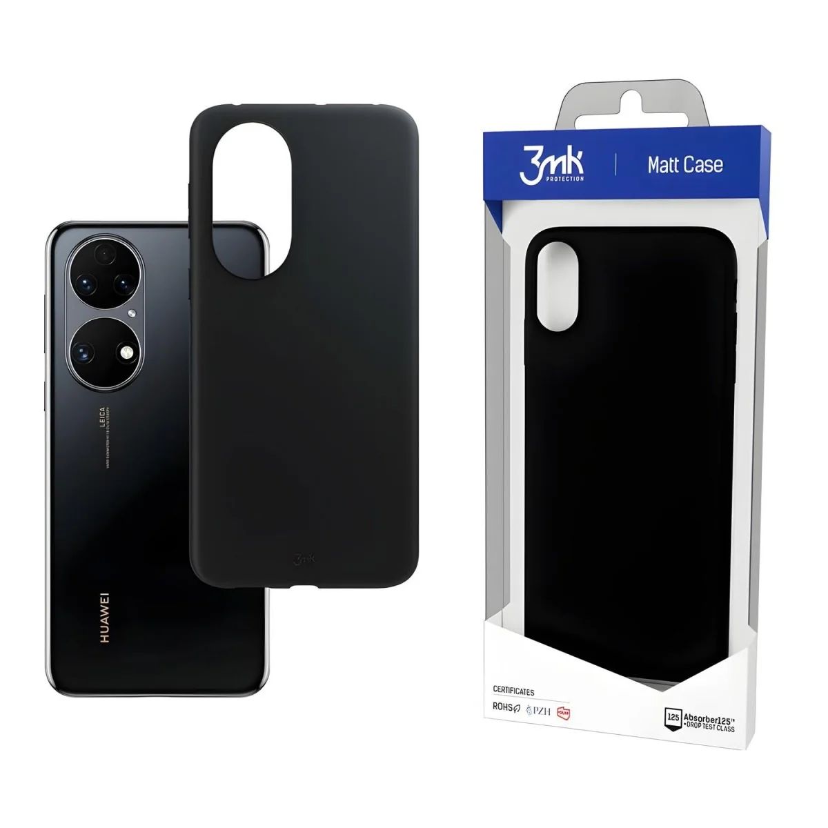 Matné puzdro pre Huawei P50 - Čierne 3mk, odolné, štýlové