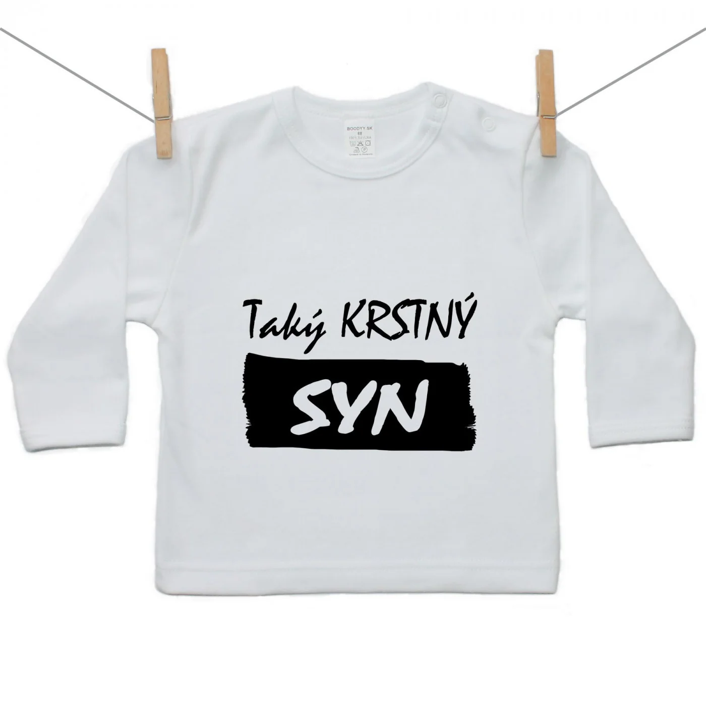 Boodyy Tričko s dlhým rukávom Taký krstný syn Veľkosť: 128