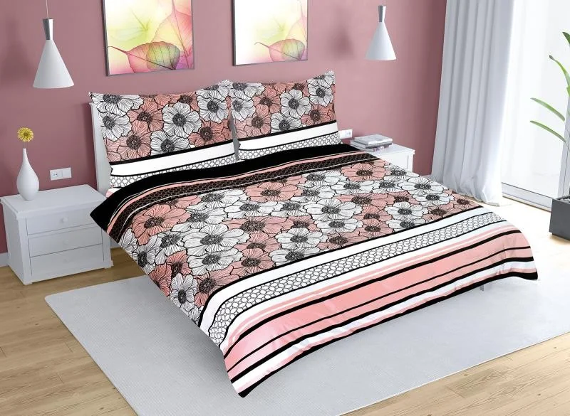 Bavlnené obliečky F 90/168 iibištekový kvet 1ks 240x220, 2ks 70x90 1×3 ks, bavlnené obliečky