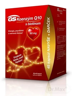 GS Koenzým Q10 60 mg s biotínom darček 2020