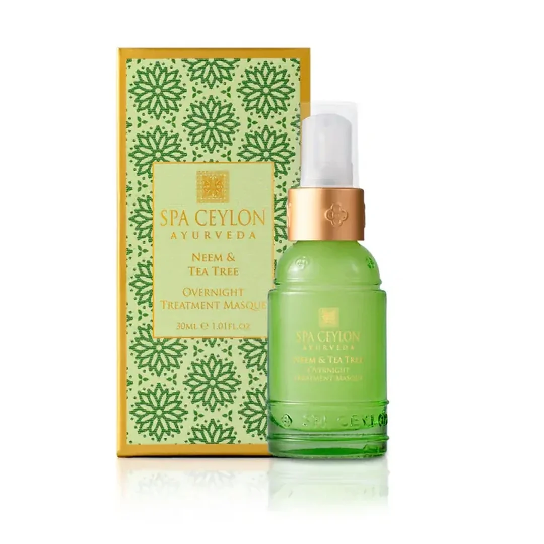 Nočná ošetrujúca pleťová maska Neem & Tea Tree 30 ml, Neem a čajovník