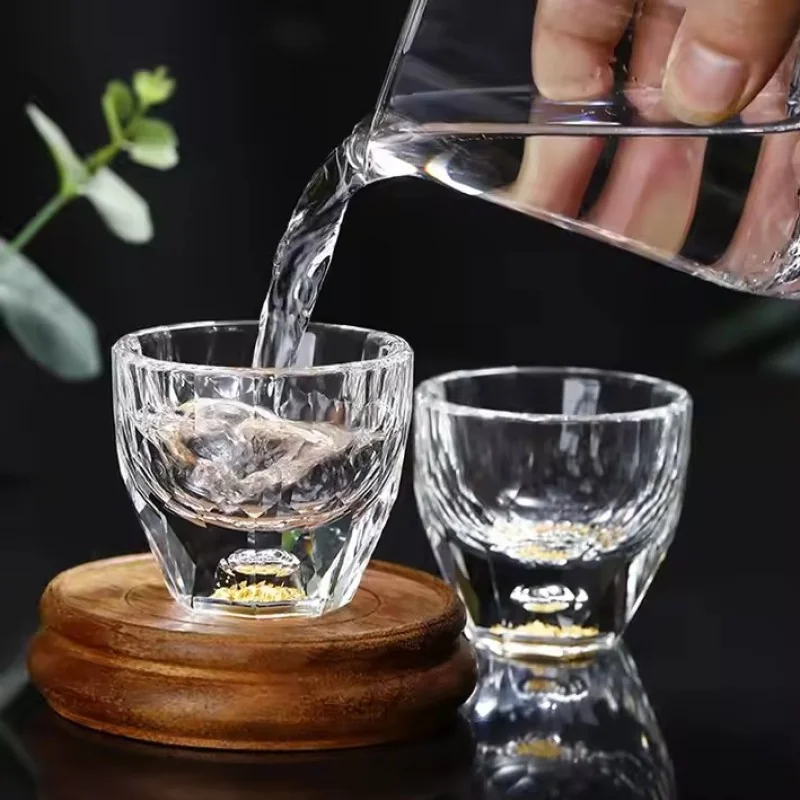 Krištáľový pohár Elegant 50ml, tyrkysová