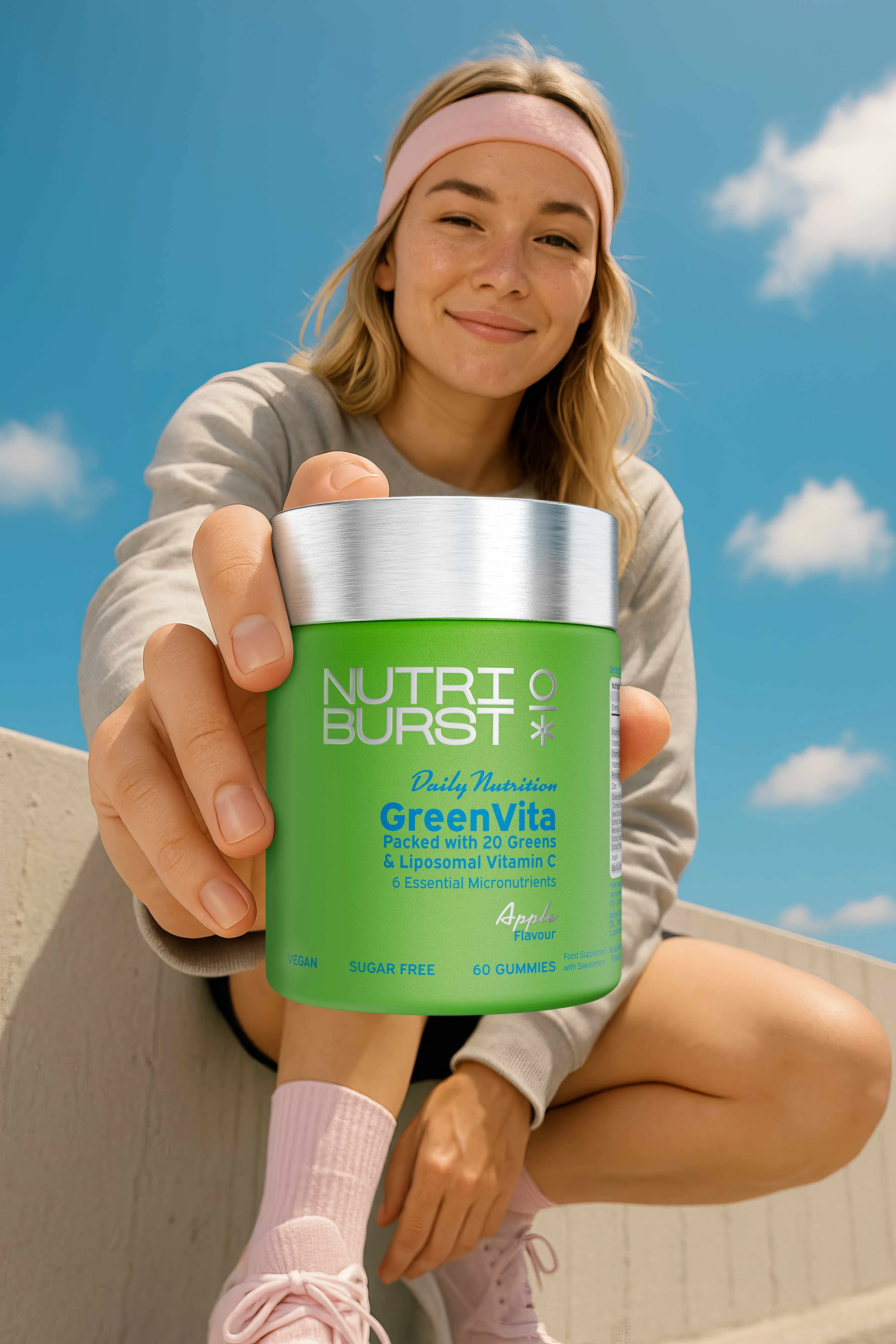 Nutriburst GreenVita gummies jablko 60 ks