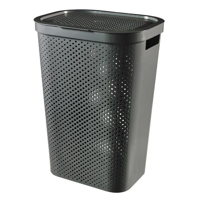 Kôš na bielizeň Curver Infinity Dots 60L grafitový 245662