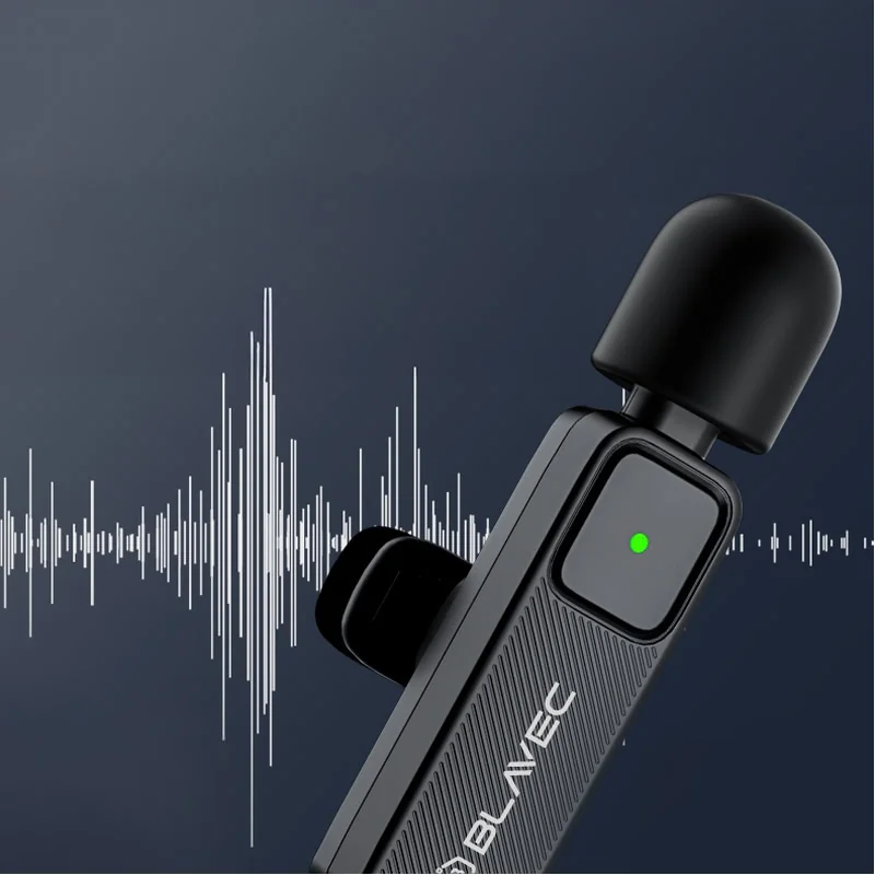 Blavec MK01 bezdrôtový lavalier mikrofón USB-C 2ks, čierny