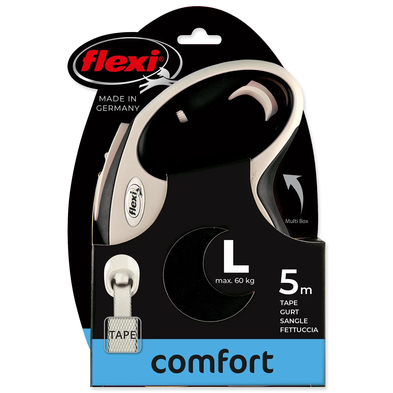 Vodítko Flexi New Comfort páska L čierne 5m