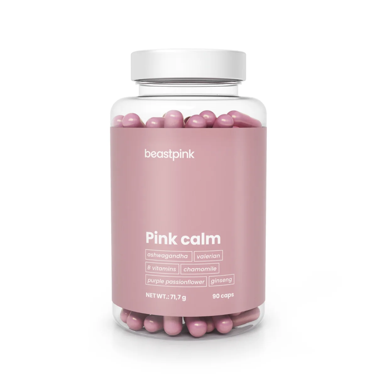 Gymbeam beastpink pink calm beastpink 90cps 1×90 cps, výživový doplnok