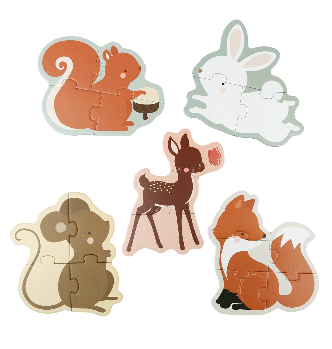 A Little Lovely Company - puzzle s lesnými zvieratkami