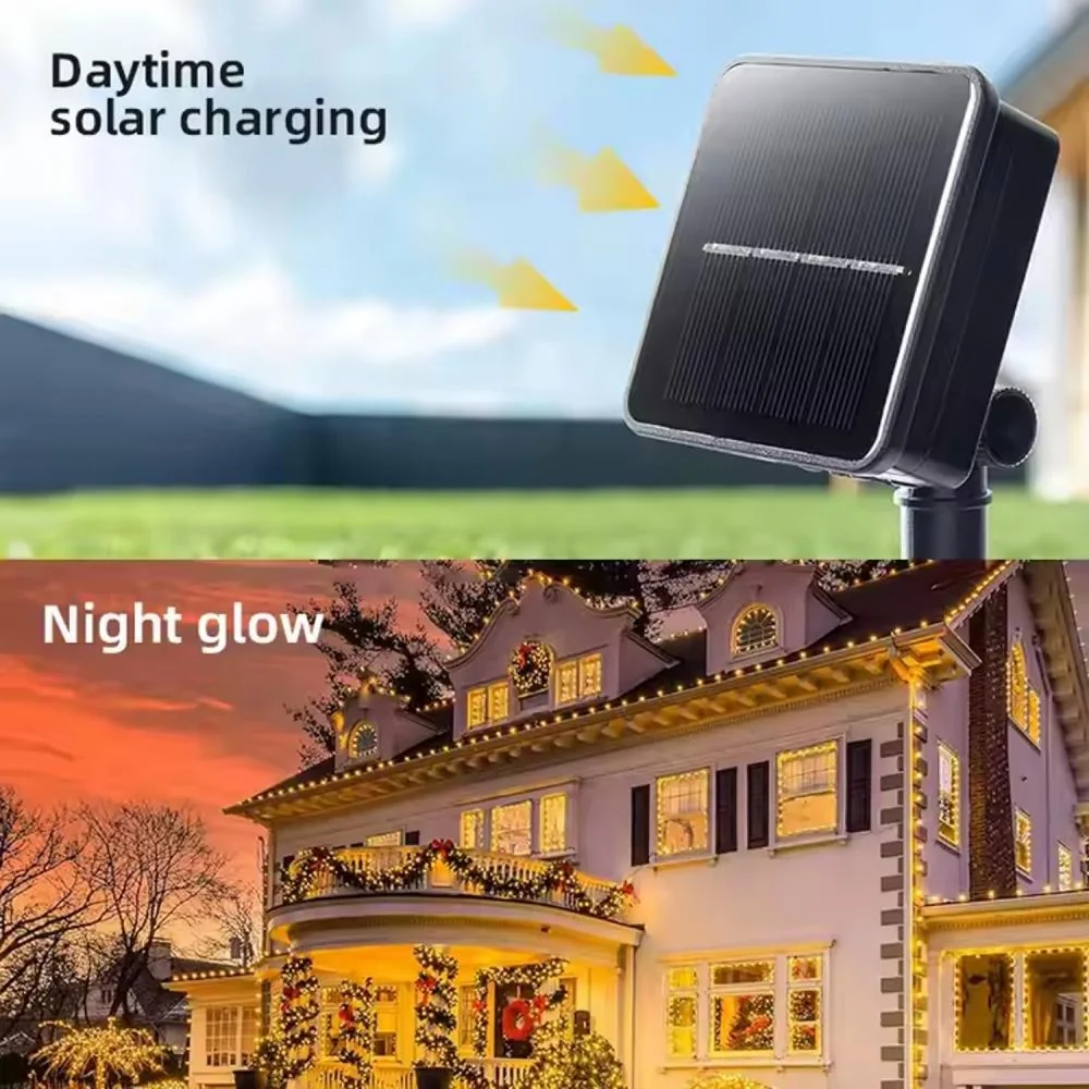 LED svetlá so solárnym panelom