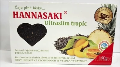 HANNASAKI Ultraslim tropic 1×50 g, červený čaj s ovocím