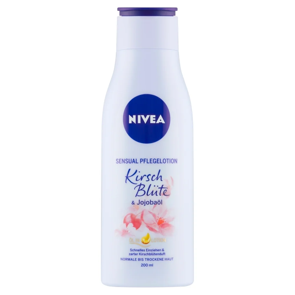 NIVEA Telové mlieko Cherry&Jojoba Oil, 200ml